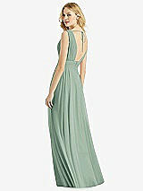 Rear View Thumbnail - Seagrass & Light Nude Bella Bridesmaids Dress BB109