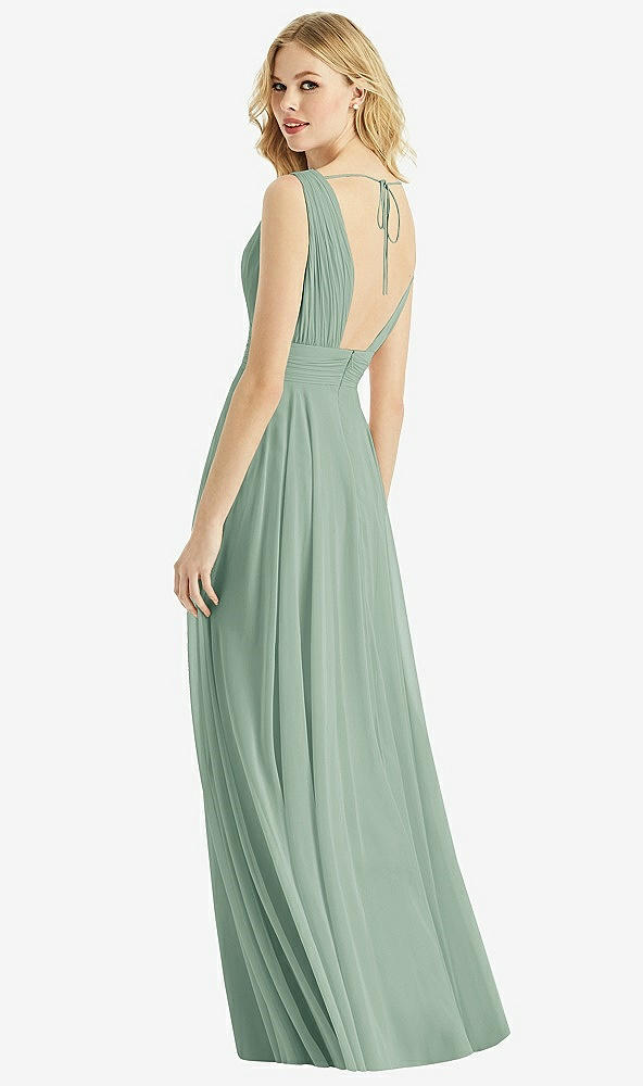 Back View - Seagrass & Light Nude Bella Bridesmaids Dress BB109