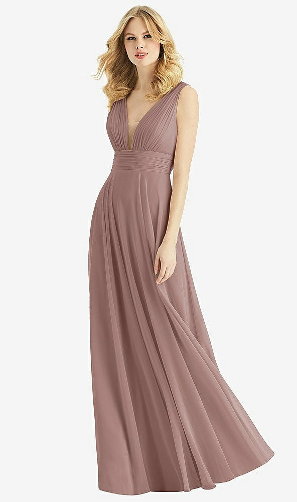 Front View - Sienna & Light Nude Bella Bridesmaids Dress BB109