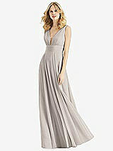 Front View Thumbnail - Taupe & Light Nude Bella Bridesmaids Dress BB109