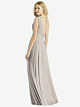 Rear View Thumbnail - Taupe & Light Nude Bella Bridesmaids Dress BB109