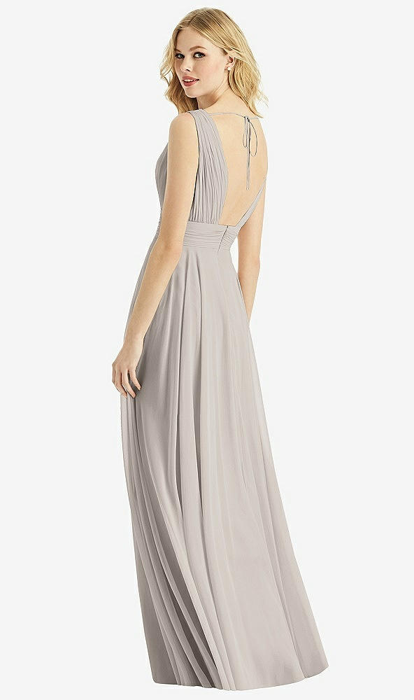 Back View - Taupe & Light Nude Bella Bridesmaids Dress BB109