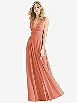 Front View Thumbnail - Terracotta Copper & Light Nude Bella Bridesmaids Dress BB109