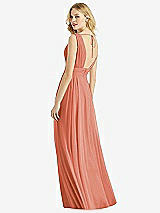 Rear View Thumbnail - Terracotta Copper & Light Nude Bella Bridesmaids Dress BB109