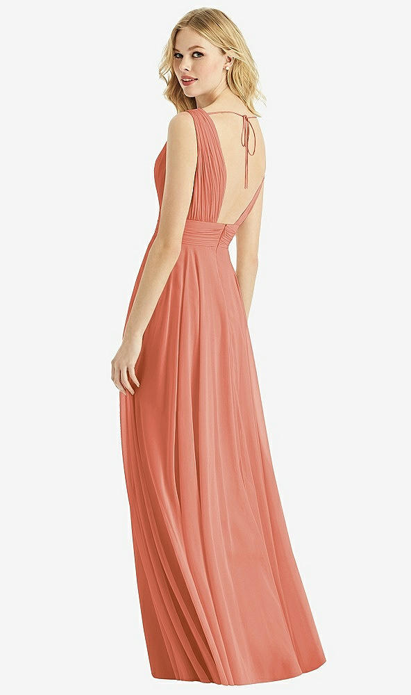 Back View - Terracotta Copper & Light Nude Bella Bridesmaids Dress BB109