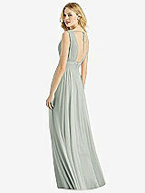 Rear View Thumbnail - Willow Green & Light Nude Bella Bridesmaids Dress BB109