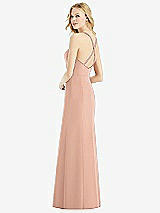 Rear View Thumbnail - Pale Peach & Light Nude Bella Bridesmaids Dress BB111