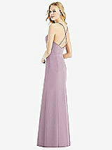 Rear View Thumbnail - Suede Rose & Light Nude Bella Bridesmaids Dress BB111