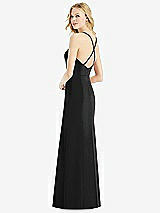 Rear View Thumbnail - Black & Light Nude Bella Bridesmaids Dress BB111