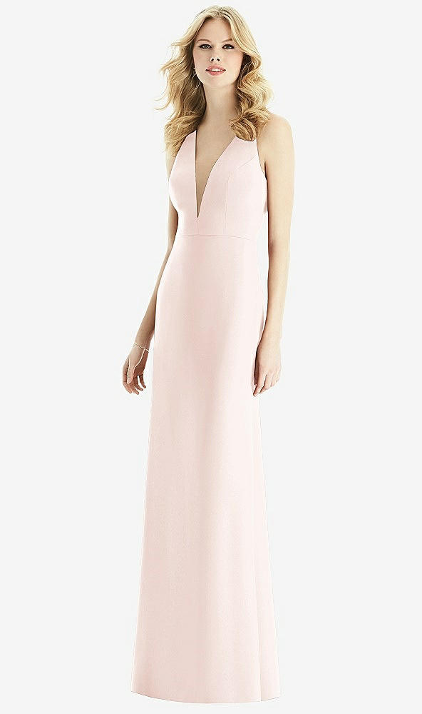 Front View - Blush & Light Nude Bella Bridesmaids Dress BB111