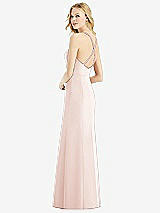 Rear View Thumbnail - Blush & Light Nude Bella Bridesmaids Dress BB111