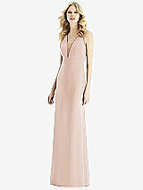 Front View Thumbnail - Cameo & Light Nude Bella Bridesmaids Dress BB111