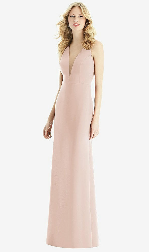 Front View - Cameo & Light Nude Bella Bridesmaids Dress BB111