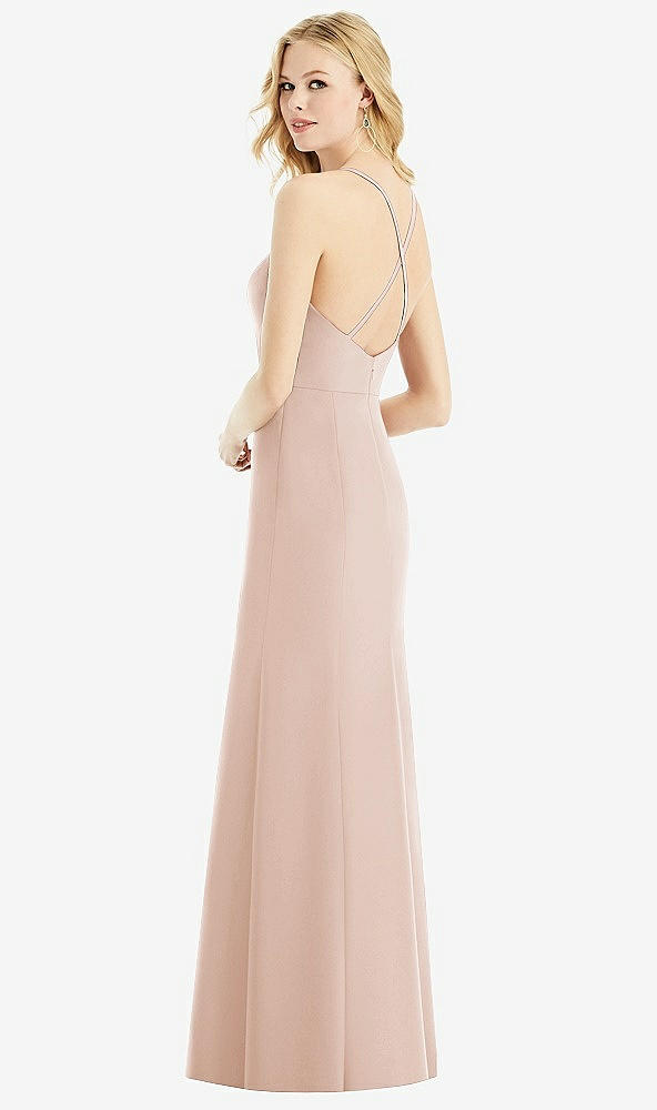 Back View - Cameo & Light Nude Bella Bridesmaids Dress BB111