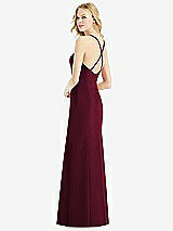 Rear View Thumbnail - Cabernet & Light Nude Bella Bridesmaids Dress BB111