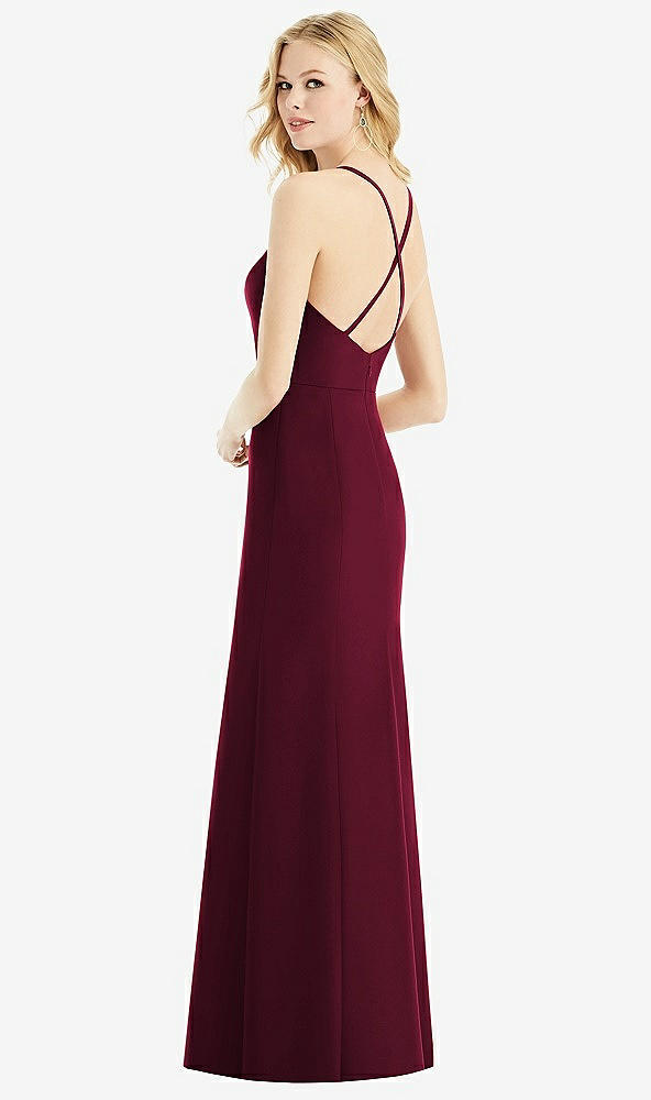 Back View - Cabernet & Light Nude Bella Bridesmaids Dress BB111