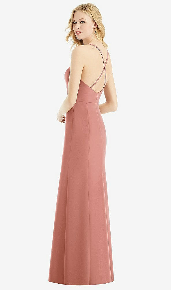 Back View - Desert Rose & Light Nude Bella Bridesmaids Dress BB111