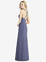 Rear View Thumbnail - French Blue & Light Nude Bella Bridesmaids Dress BB111