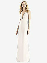 Front View Thumbnail - Ivory & Light Nude Bella Bridesmaids Dress BB111