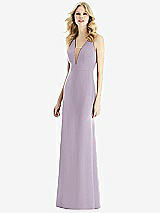 Front View Thumbnail - Lilac Haze & Light Nude Bella Bridesmaids Dress BB111