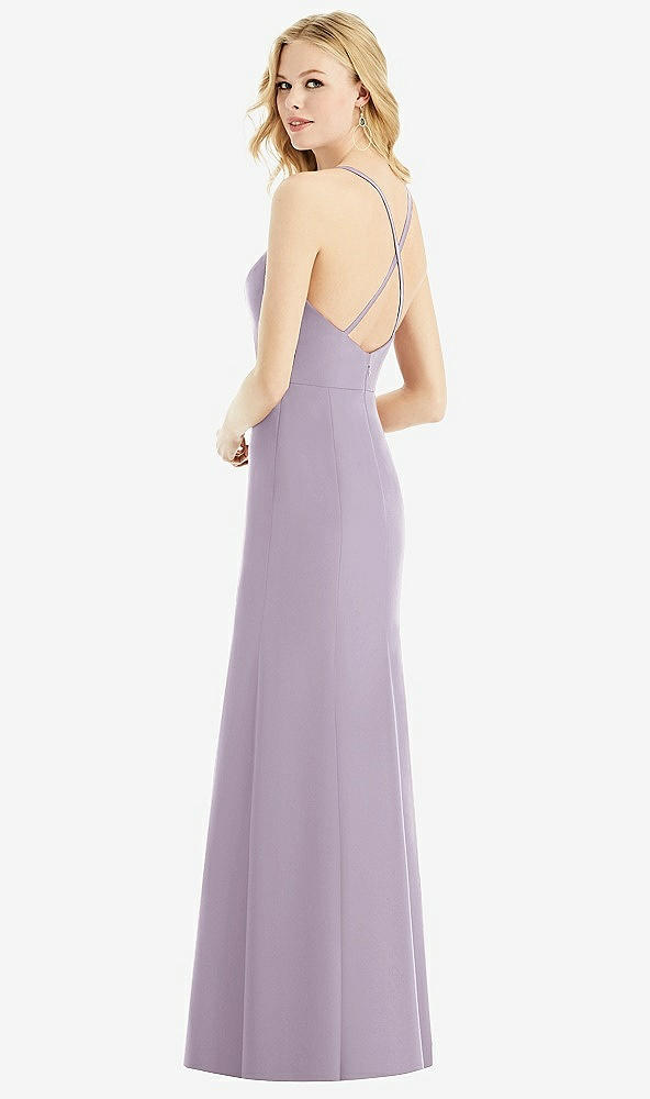 Back View - Lilac Haze & Light Nude Bella Bridesmaids Dress BB111