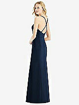 Rear View Thumbnail - Midnight Navy & Light Nude Bella Bridesmaids Dress BB111