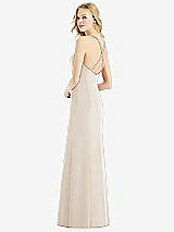 Rear View Thumbnail - Oat & Light Nude Bella Bridesmaids Dress BB111