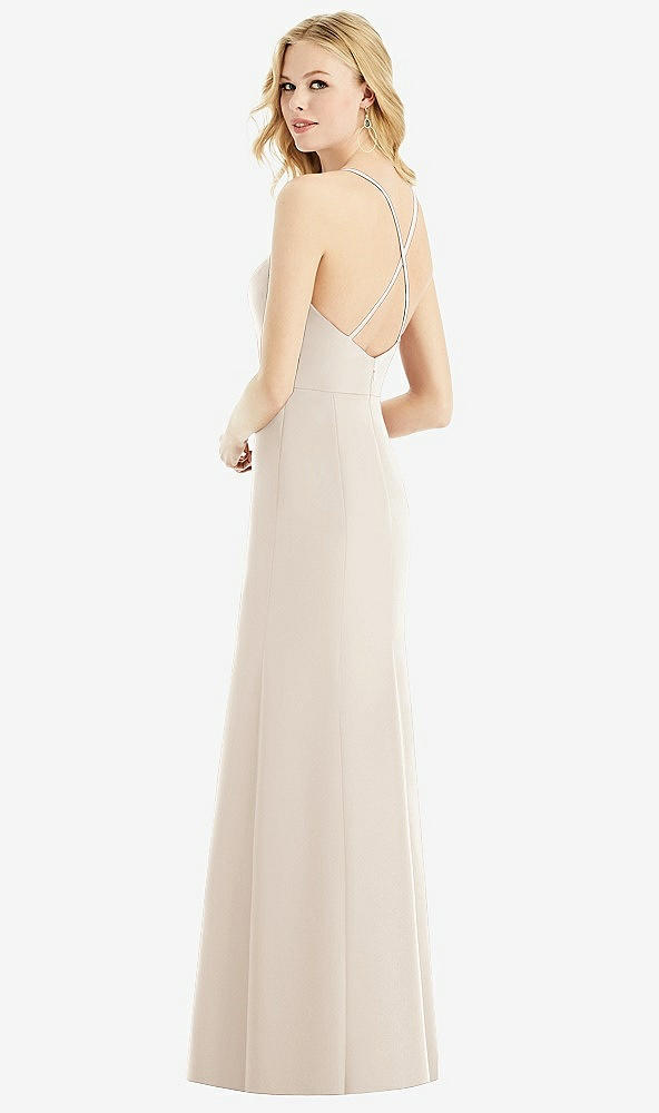 Back View - Oat & Light Nude Bella Bridesmaids Dress BB111