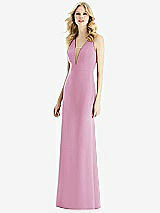 Front View Thumbnail - Powder Pink & Light Nude Bella Bridesmaids Dress BB111