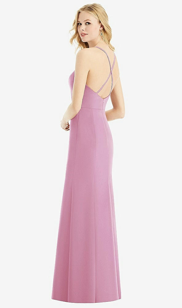 Back View - Powder Pink & Light Nude Bella Bridesmaids Dress BB111