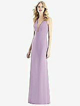 Front View Thumbnail - Pale Purple & Light Nude Bella Bridesmaids Dress BB111