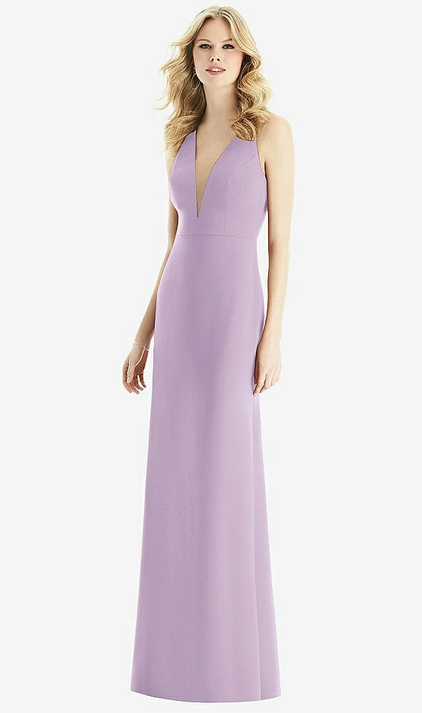 Front View - Pale Purple & Light Nude Bella Bridesmaids Dress BB111