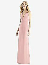 Front View Thumbnail - Rose - PANTONE Rose Quartz & Light Nude Bella Bridesmaids Dress BB111