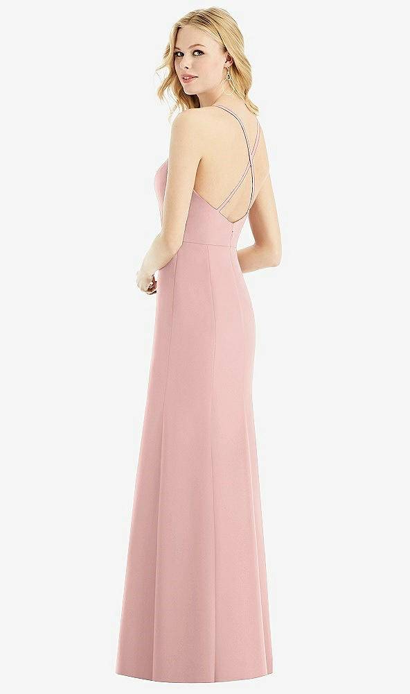 Back View - Rose - PANTONE Rose Quartz & Light Nude Bella Bridesmaids Dress BB111