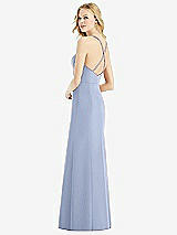 Rear View Thumbnail - Sky Blue & Light Nude Bella Bridesmaids Dress BB111