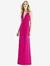 Front View Thumbnail - Think Pink & Light Nude Bella Bridesmaids Dress BB111