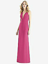 Front View Thumbnail - Tea Rose & Light Nude Bella Bridesmaids Dress BB111