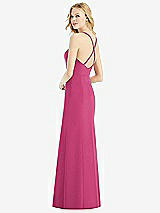 Rear View Thumbnail - Tea Rose & Light Nude Bella Bridesmaids Dress BB111