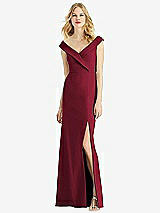 Front View Thumbnail - Burgundy Bella Bridesmaids Dress BB112