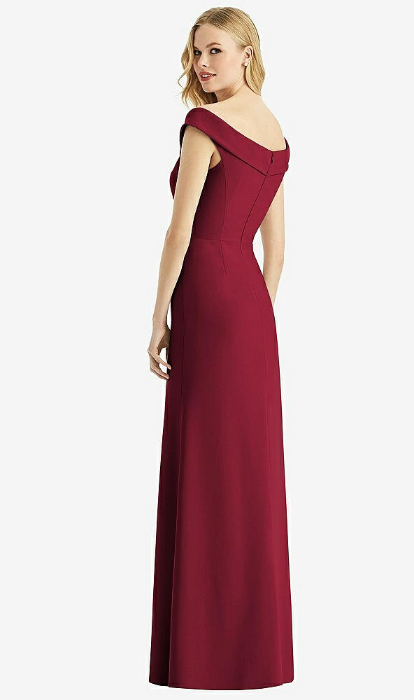 Back View - Burgundy Bella Bridesmaids Dress BB112