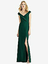 Front View Thumbnail - Hunter Green Bella Bridesmaids Dress BB112