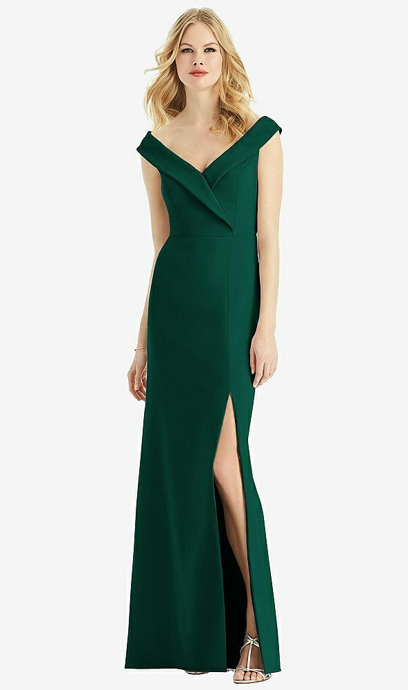 Front View - Hunter Green Bella Bridesmaids Dress BB112