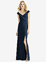 Front View Thumbnail - Midnight Navy Bella Bridesmaids Dress BB112