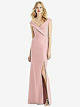 Front View Thumbnail - Rose - PANTONE Rose Quartz Bella Bridesmaids Dress BB112