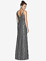 Rear View Thumbnail - Charcoal Gray After Six Bridesmaid Dress 6787