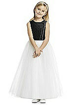 Front View Thumbnail - Black Flower Girl Dress FL4057