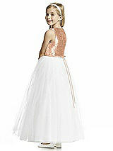 Rear View Thumbnail - Copper Rose Flower Girl Dress FL4057