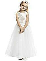 Front View Thumbnail - Ivory Flower Girl Dress FL4057