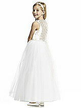 Rear View Thumbnail - Ivory Flower Girl Dress FL4057