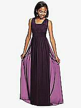 Front View Thumbnail - Aubergine Dessy Collection Junior Bridesmaid Dress JR543